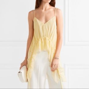 Elizabeth and James “Eleanor” pale yellow silk top- Size S